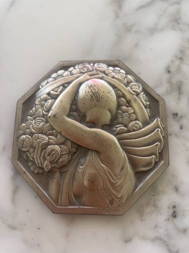Médaille art déco bronze - art,