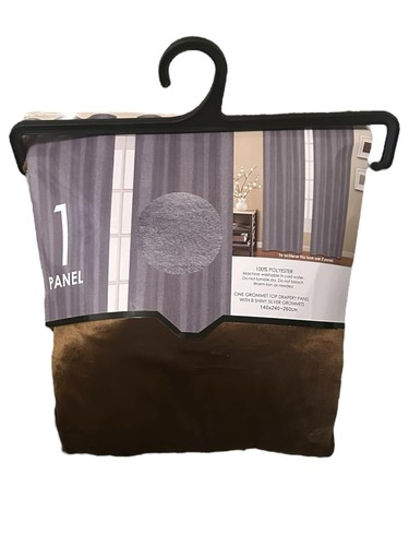 Rideaux velours panel marron - rideaux, 1