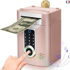 Tirelire Électronique Enfant 3-12 Ans, Tirelire Coffre-Fort avec Écran Tactile e