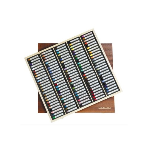 Coffret bois 120 - de, pastels