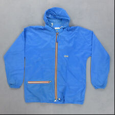Imperméable Vintage Y2K Guy Xsar Homme XL Bleu Rétro Capuche Léger Nylon