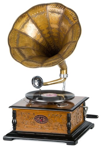 Gramophone style antique avec