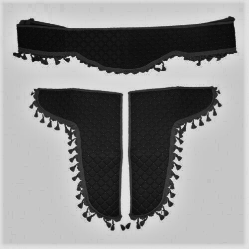 Noir rideaux eco cuir - rideaux,