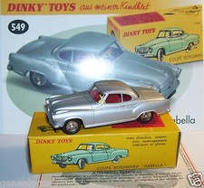 DINKY TOYS ATLAS COUPE BORGWARD ISABELLA GRIS CLAIR METAL 1/43 REF 549 IN BOX c