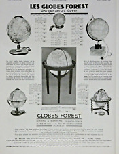 PUBLICITÉ DE PRESSE 1936 GLOBE FOREST IMAGES DE LA TERRE- MAPPEMONDE