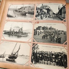 album de CPA 500 cartes postales anciennes debut XX eme scenes animées etc ...