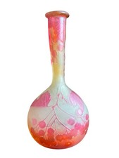 GALLÈ VASE SOLIFLORE SIGNÉ époque 1900 Art nouveau- haut 16 cm