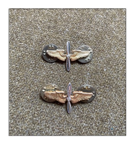 Ww2 insignes col aaf veste - col,