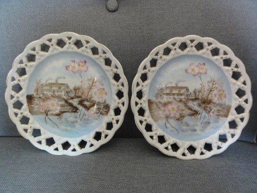 Anciennes paire assiettes - anciennes,