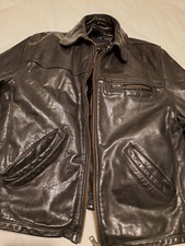 Blouson Cuir Homme vintage Noir Taille S OAKWOOD superbe état doublure amovible