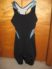 women's HIND cycling triathlon tri suit bib tank shorts onesy size S w/padding 