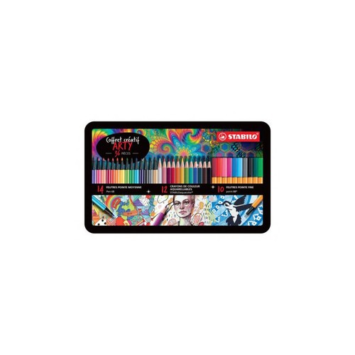 Coffret créatif arty - coffret, stabilo