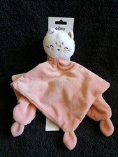 Doudou Plat mouchoir carré chat saumon Gémo Gemo NEUF