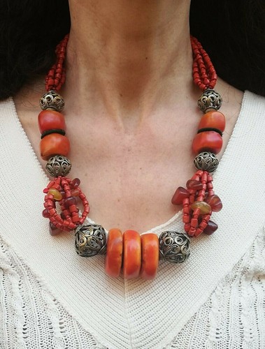 Collier ancien perle - collier, d'