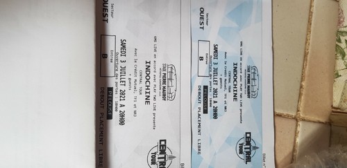 Billets concert indochine - billets,