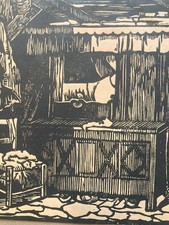 Gravure Sur Bois Encre Etching
