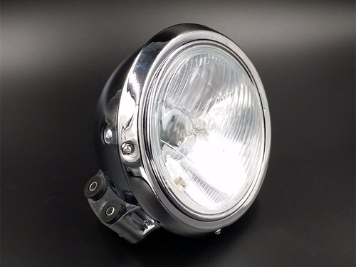 Lampe phare moto chromée - , pour