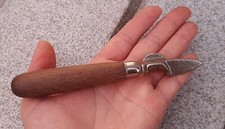 Ancien Couteau à Huitres , Manche Bois, Longueur 14,7 Cm