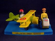 Ancien jouet miniature diorama aviateur chiquival N°513 ESSO avion SPAIN
