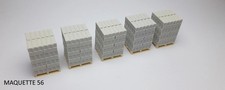 1/50 5 chargements parpaing sur palette décor quai garage entrepôt diorama v2