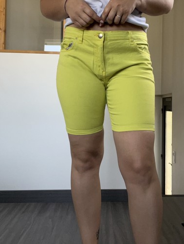 Short pantacourt femme jaune - short,