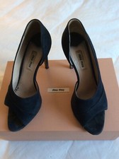 Miu miu escarpin daim marine 37