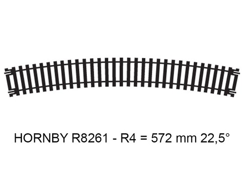 Hornby rail courbe - r4, mm