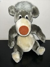 CA5 PELUCHE VINTAGE MATTEL DISNEY OURS BALOO GRIS BLANC 1993 30CM