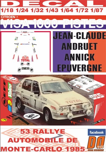 Decal citroen visa 1000 pistes - decal,