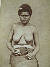 photo CDV Allan Hughan, Nouméa - indigènes Nouvelle Calédonie, femme Kanak