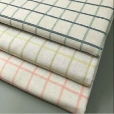 Tissu Imperméable En Lin Et Coton À Carreaux Pour Nappe Rideau Au Mètre