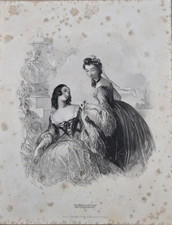 Lithographie 1836 romantique 