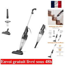 Aspirateur Balai 2 en 1 Noir avec Moteur ECO et Filtre HEPA, Léger et Pratique