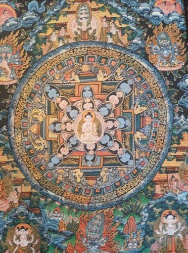 Ancien thangka népalais sur - ancien,