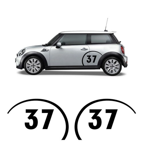 Side stickers with - numbers, for
