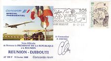 4776+ LIAISON AERIENNE CONCORDE PRESIDENT REUNION DJIBOUTI  SIGNAT CDT E. CHEMEL