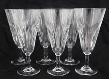 Baccarat modèle Cassino 6 verres, flûtes à champagne, 15,6 cm, intactes, signées