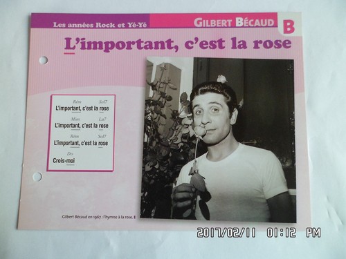 Carte fiche plaisir chanter - plaisir, de