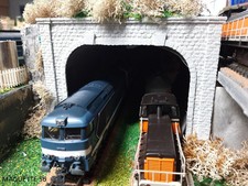 ho 2 entrées de tunnel voie double 1/87 décor train diorama maquette modelisme