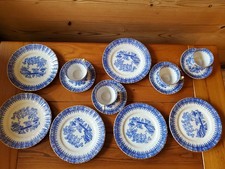 service bleu porcelaine fine