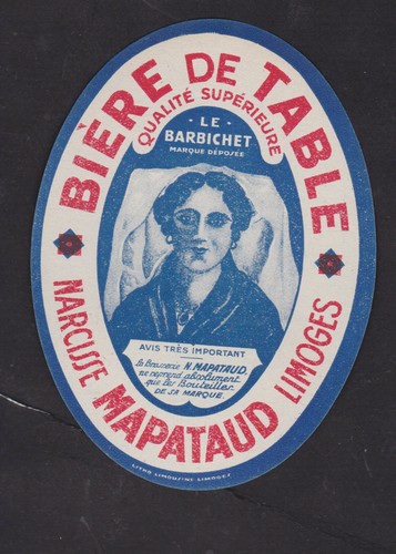 Ancienne étiquette alcool
