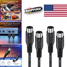 5 Pin DIN MIDI Cable 6 Feet