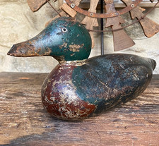 Très ancien APPELANT de Chasse Canard Duck Wooden Decoy Folk Art Art Populaire