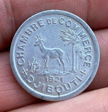 😲 TRES RARE - 10 CENTIMES DJIBOUTI 1921 SPL/UNC, VERY RARE + NICE CONDITION 😲