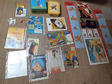 Lot  Ancien Tintin annes 90. Lu boite delacre trousse classeur depliant etc