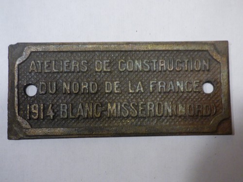 Ancienne plaque constructeur - ancienne,