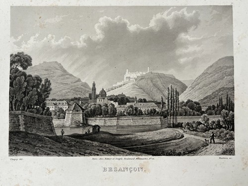 Estampe circa 1835 vue de - circa,