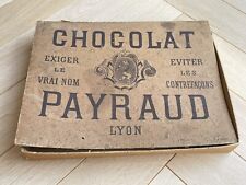 Ancienne Boite en carton Chocolat Payraud Lyon - Publicité - Grand format