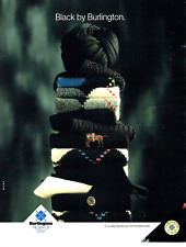 publicité Advertising  1022  1988  Burlington  sign of style chaussettes Black