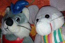 2 Peluches Loup et souris